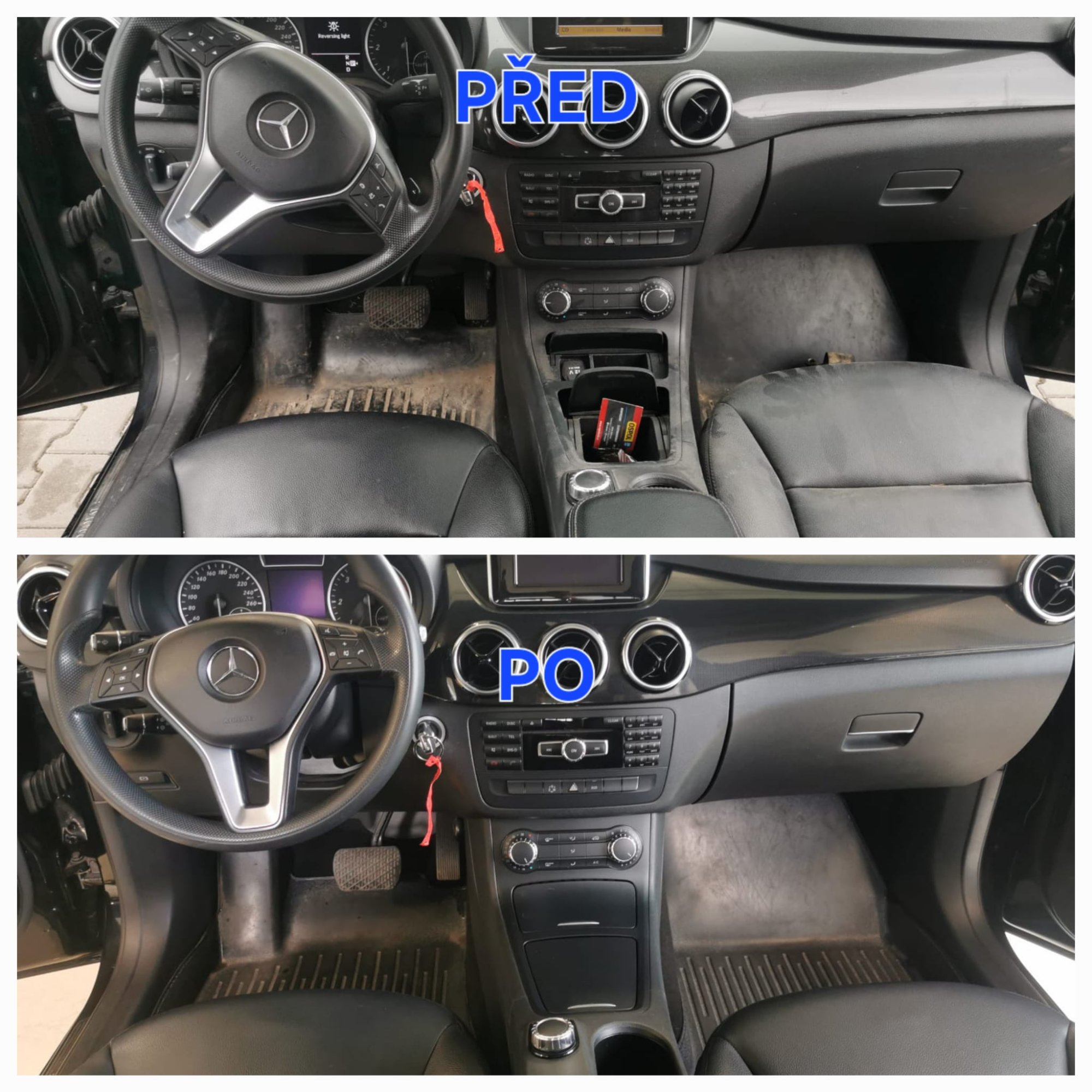 Hloubkové čištění interiéru Mercedes